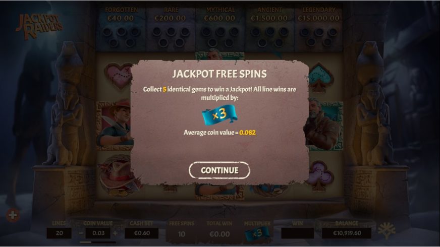 Jackpot Raiders slot screen 4