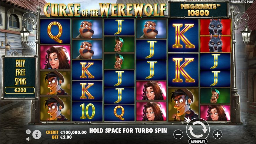 Curse of the Werewolf Megaways slot screen 1