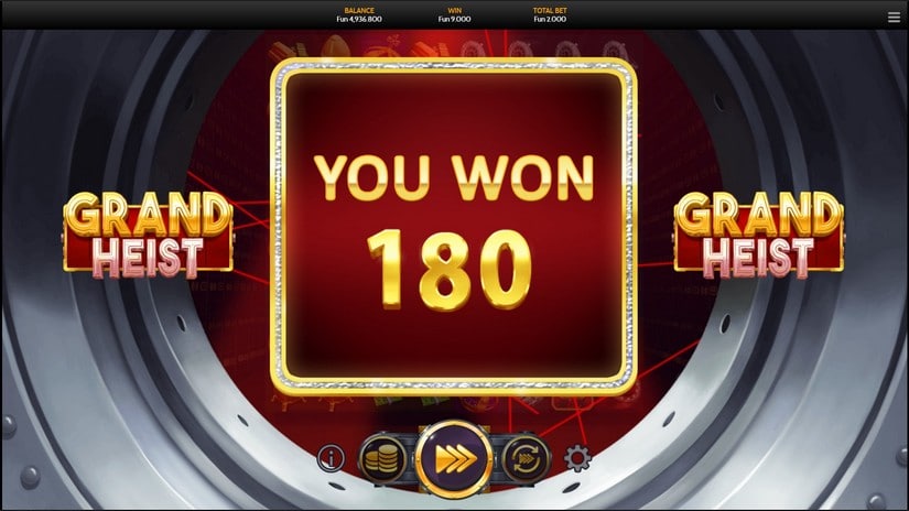 Grand Heist slot screen 7