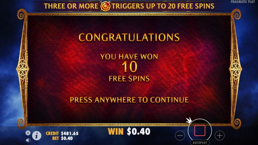 Beowulf slot screen 3