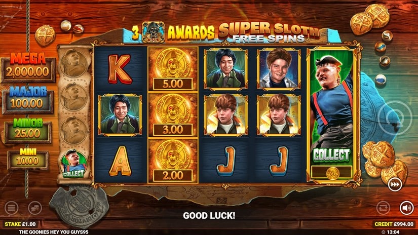 The Goonies Hey You Guys slot screen 2