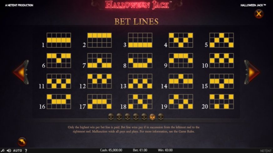 Halloween Jack slot screen 6