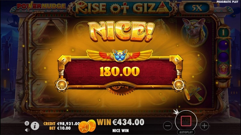 Rise of Giza PowerNudge slot screen 6