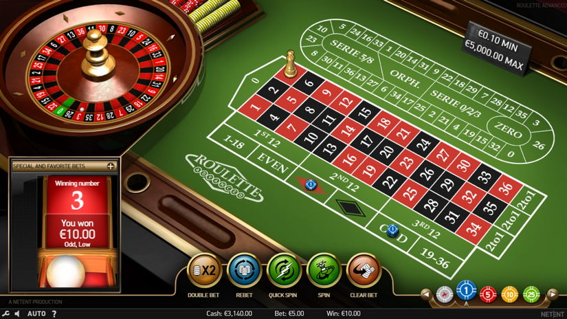 Roulette Advanced slot screen 1