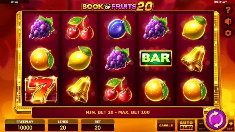 Book Of Fruits 20 slot screen 1