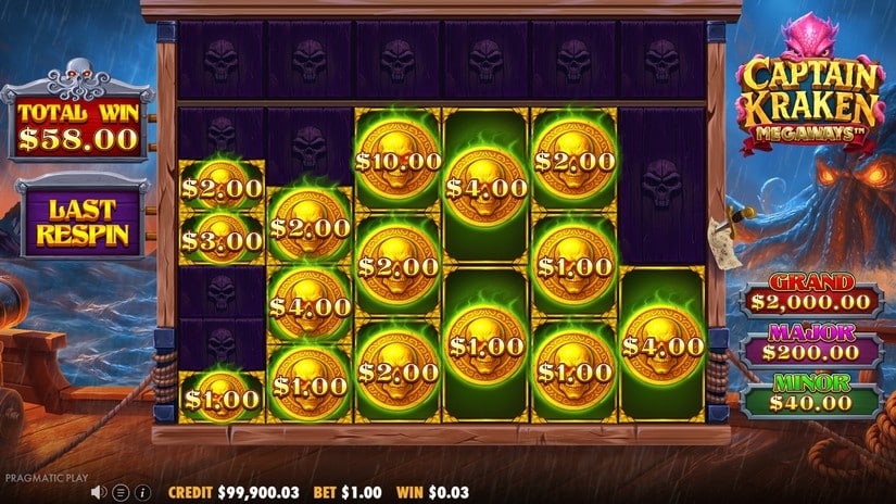 Captain Kraken Megaways slot screen 4