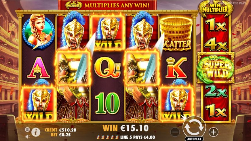 Wild Gladiators slot screen 3