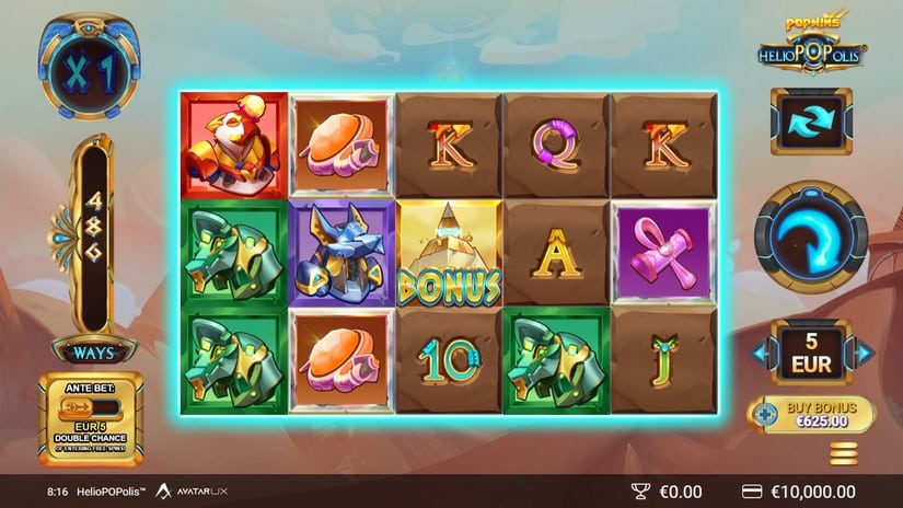 HelioPOPolis slot screen 1