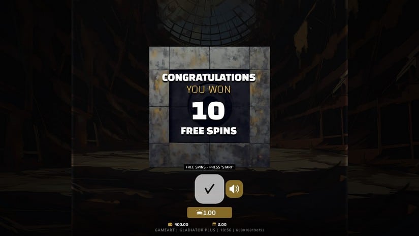 Gladiator+ slot screen 3