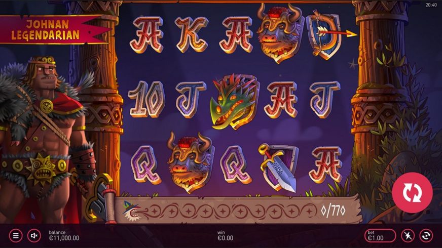 Johnan Legendarian slot screen 1