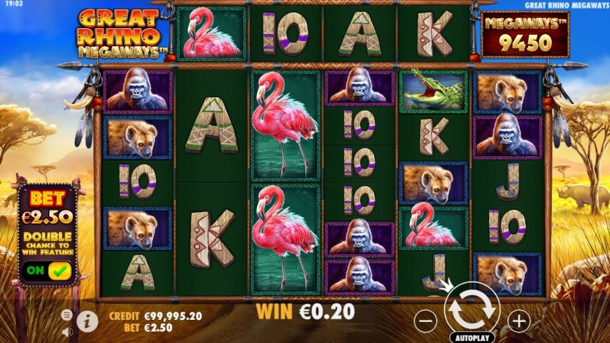 Great Rhino Megaways slot screen 1