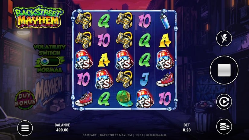 Backstreet Mayhem slot screen 1