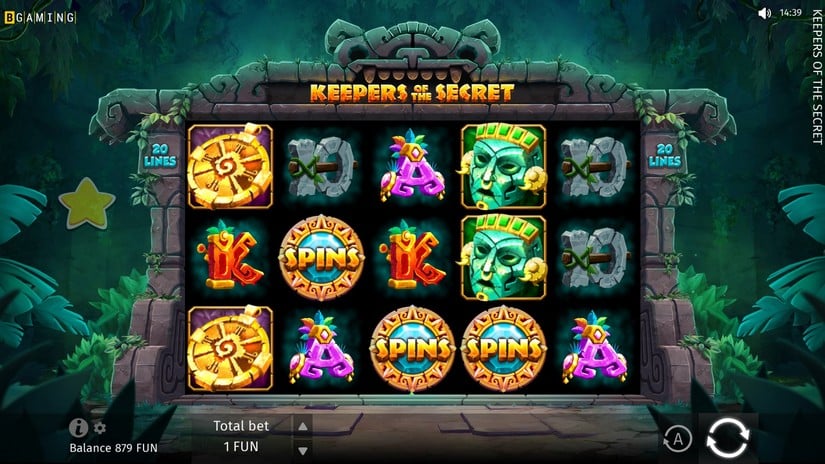 Keepers of the Secret slot screen 2
