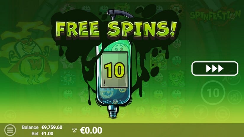 Spinfection slot screen 3