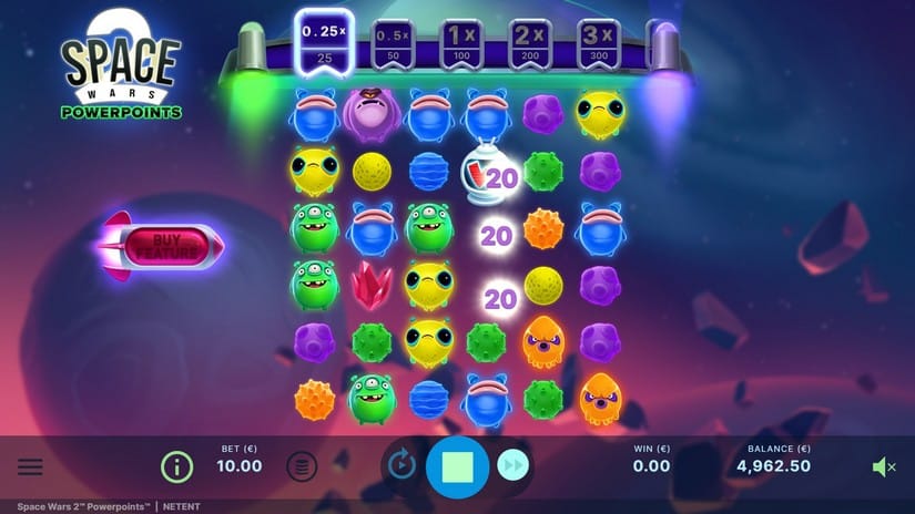 Space Wars 2 Powerpoints slot screen 1