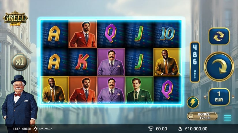 Greed slot screen 1
