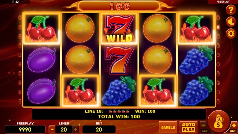 Hot Fruits 20 slot screen 2