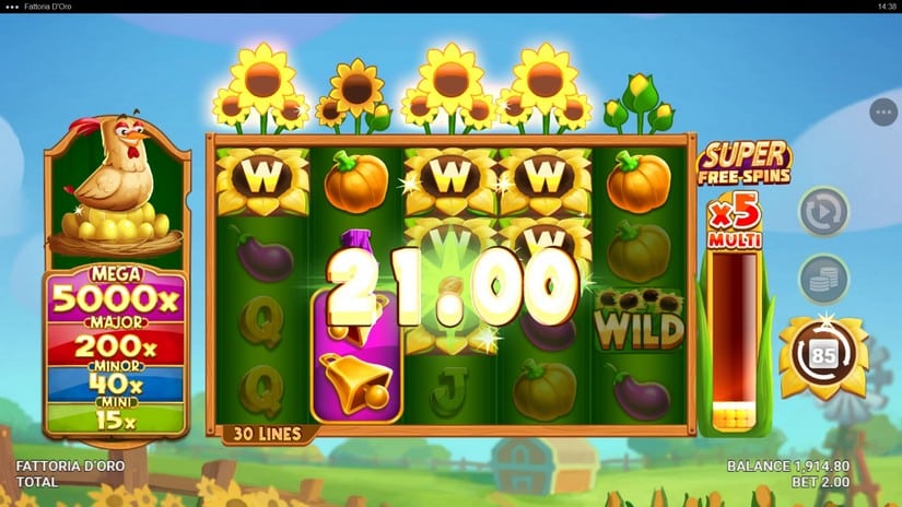 Fattoria D’Oro slot screen 3