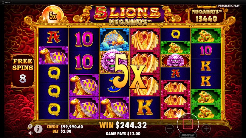 5 Lions Megaways slot screen 5