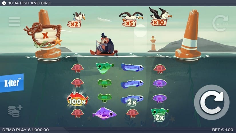 Fish and Bird slot screen 1
