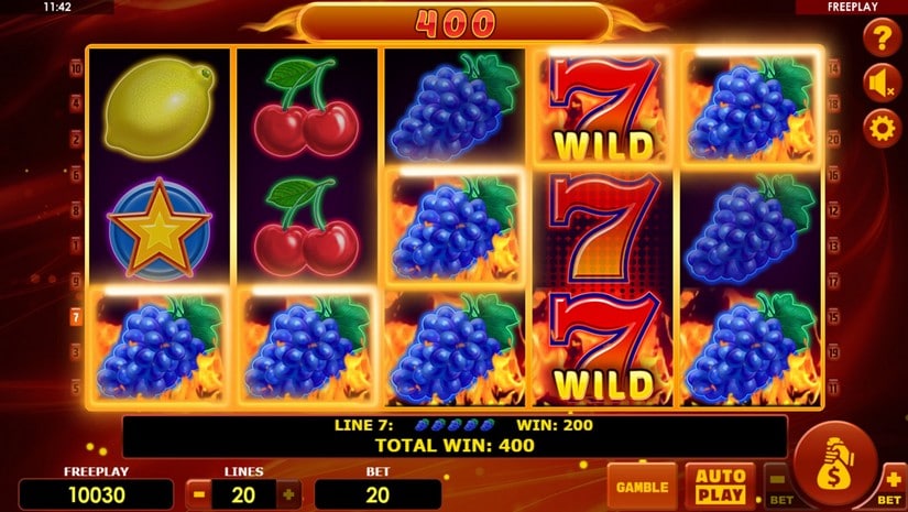 Hot Fruits 20 slot screen 3
