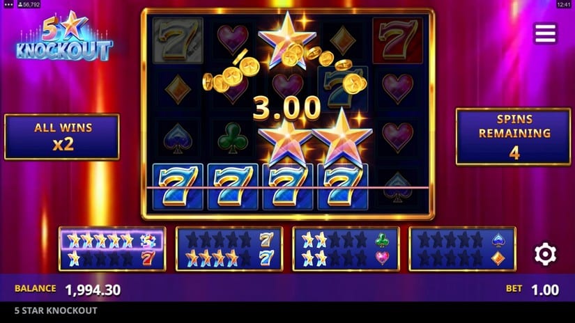 5 Star Knockout slot screen 5