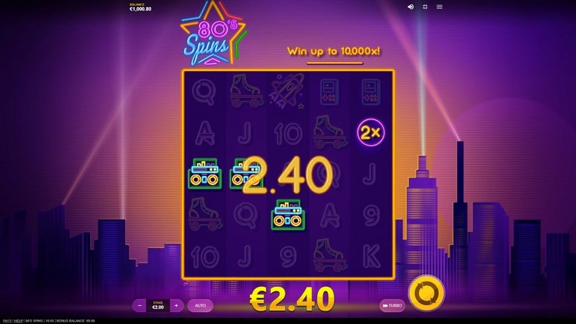 80s Spins slot screen 2