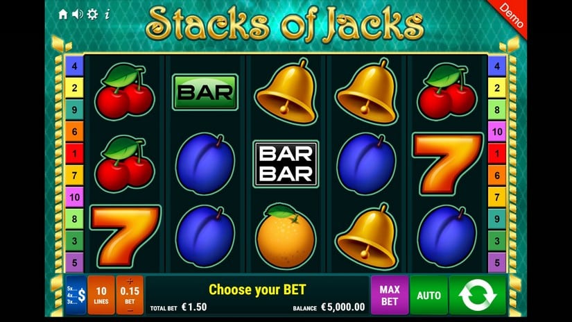 Stacks of Jacks slot screen 1