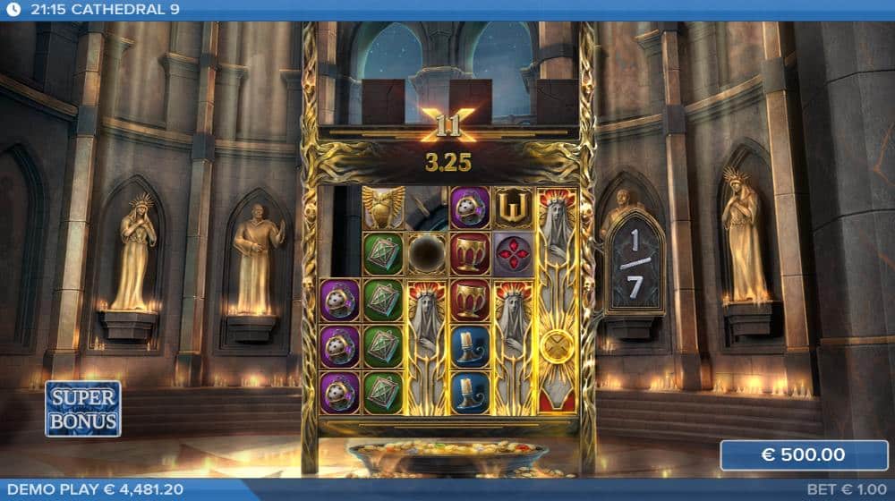 Cathedral 9 slot features