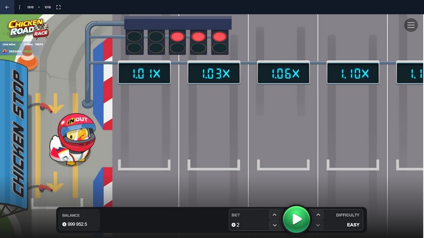 Chicken Road Race slot screen 1