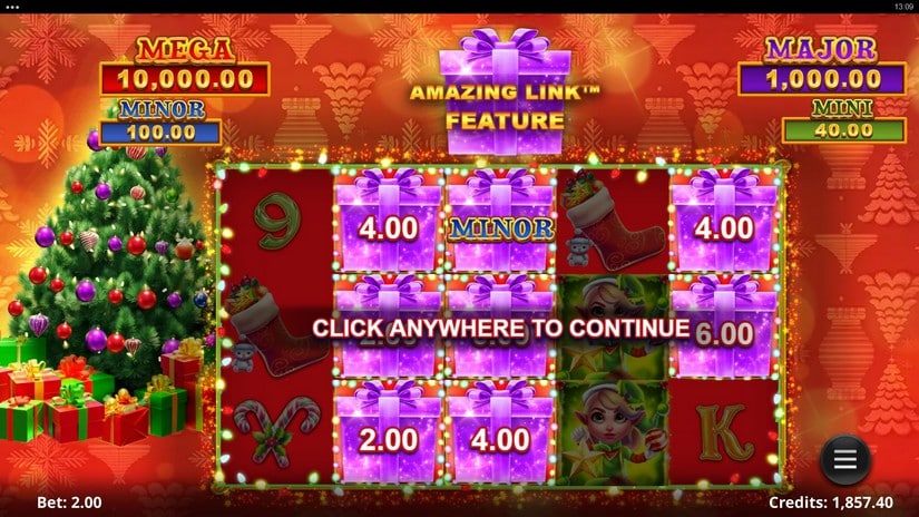 Amazing Link Christmas slot screen 4