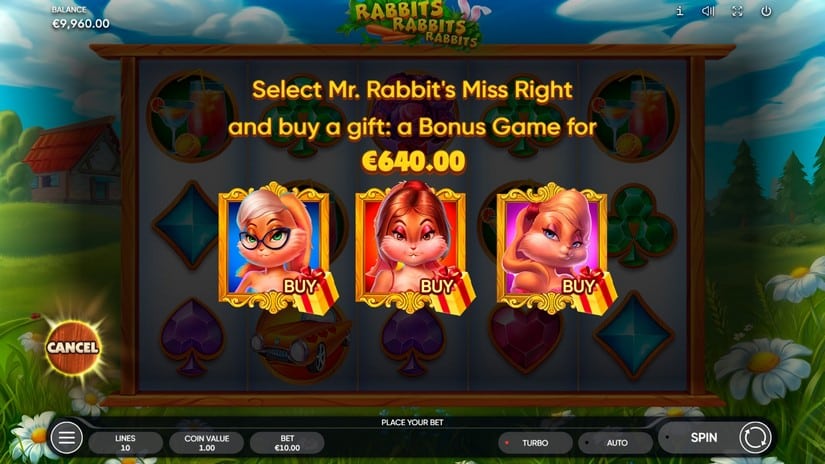 Rabbits, Rabbits, Rabbits! slot screen 2