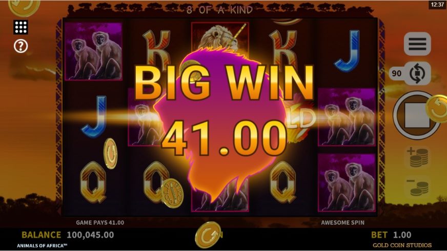 Animals of Africa slot screen 4