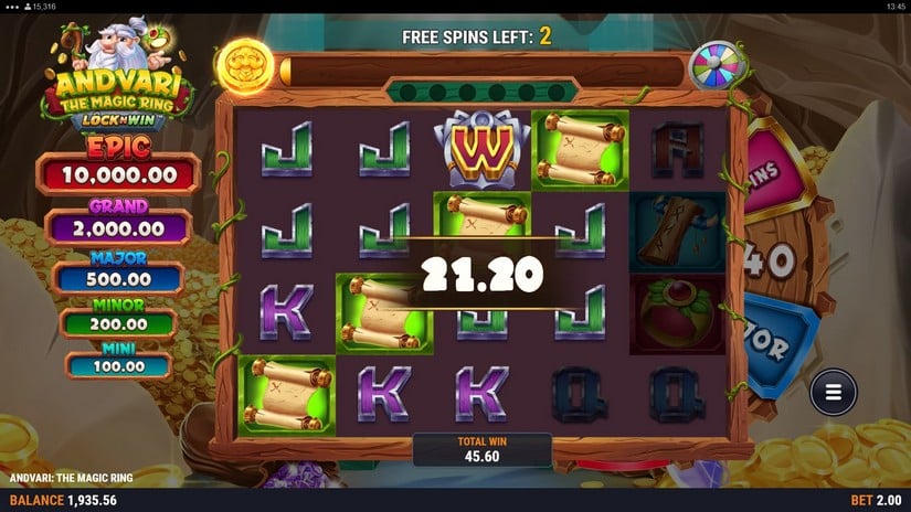 Andvari: The Magic Ring slot screen 5