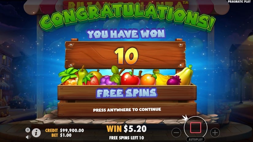 Rujak Bonanza slot screen 3