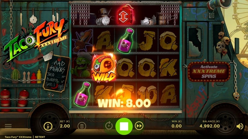 Taco Fury XXXtreme slot screen 1