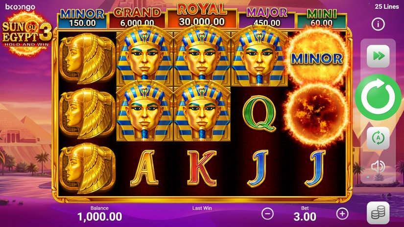 Sun of Egypt 3 slot screen 1