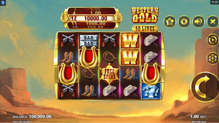 Western Gold slot screen 1