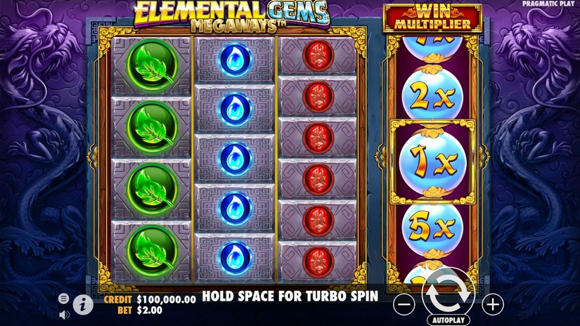 Elemental Gems Megaways slot screen 1
