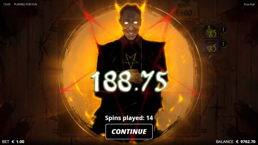 True Kult slot screen 8