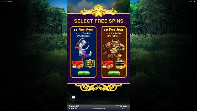 Oni Hunter Plus slot screen 4