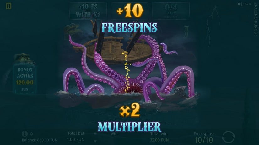Kraken’s Hunger slot screen 5