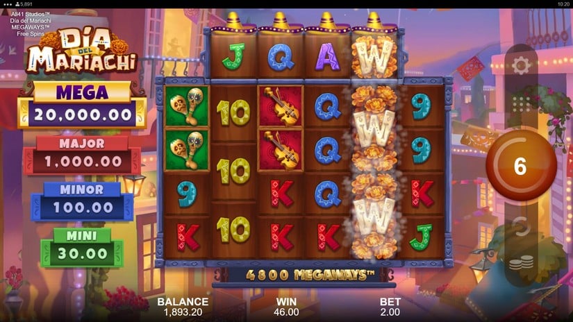 Dia del Mariachi Megaways slot screen 7