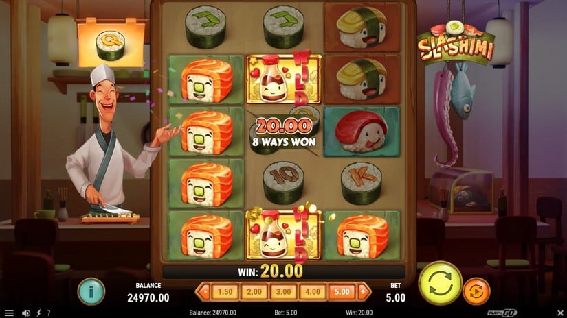 Slashimi slot screen 4