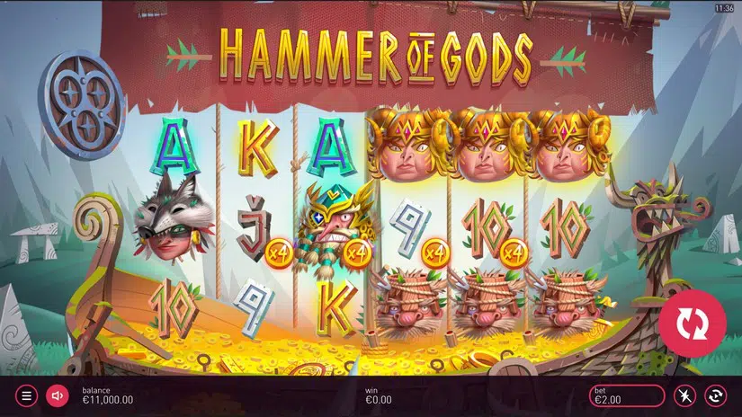 Hammer of Gods slot screen 1