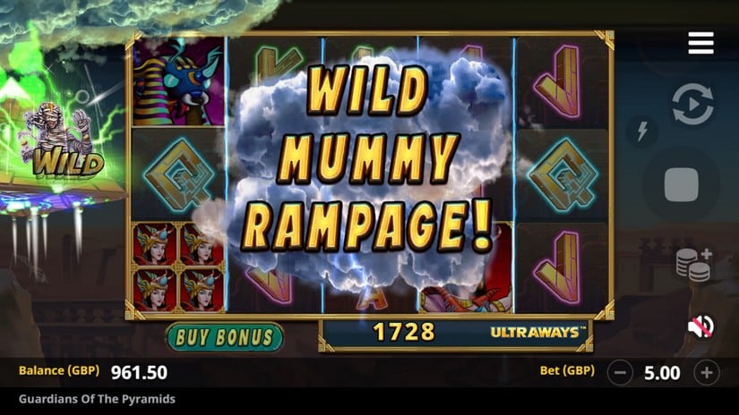Guardians of the Pyramids slot screen 2