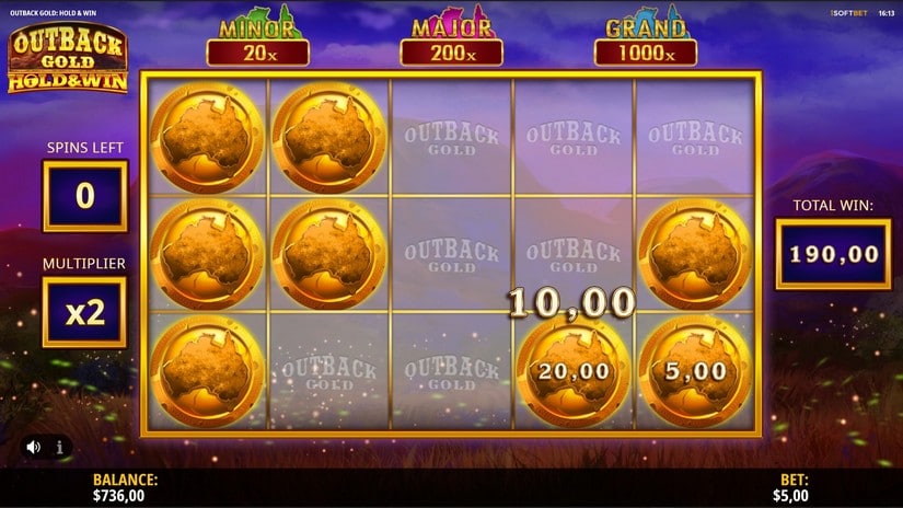 Outback Gold: Hold & Win slot screen 6
