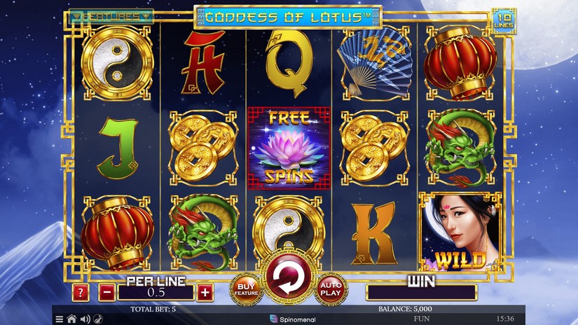 Goddess Of Lotus 10 Lines slot screen 1