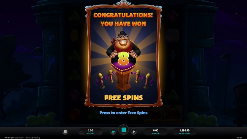 Midnight Marauder slot screen 4