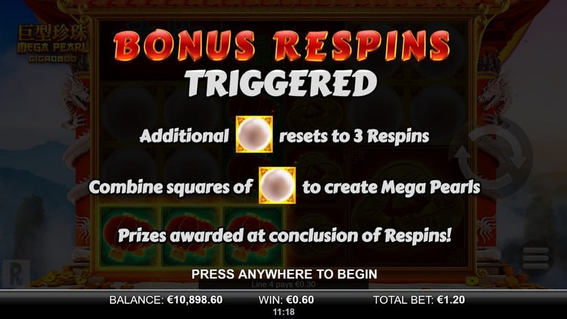 Mega Pearl Gigablox slot screen 4